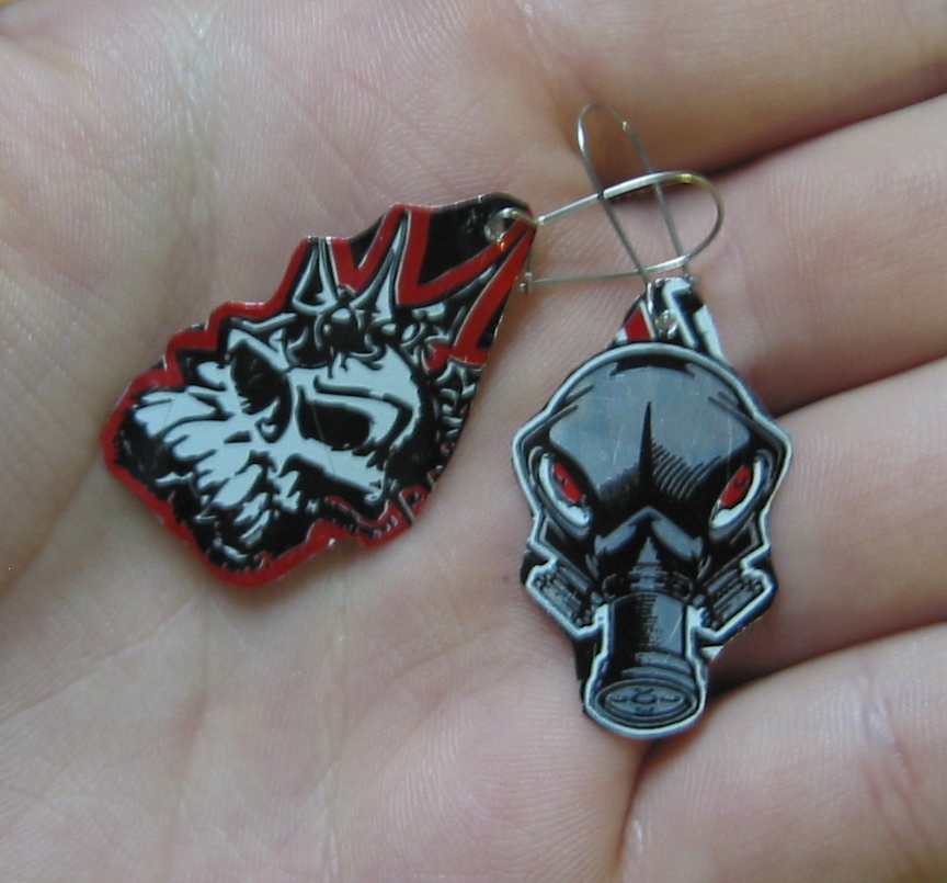 Lost Earrings: Punk + Gas Mask