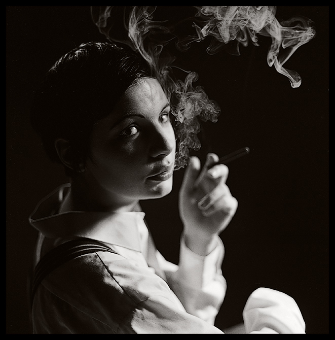 woman and cigarettes.