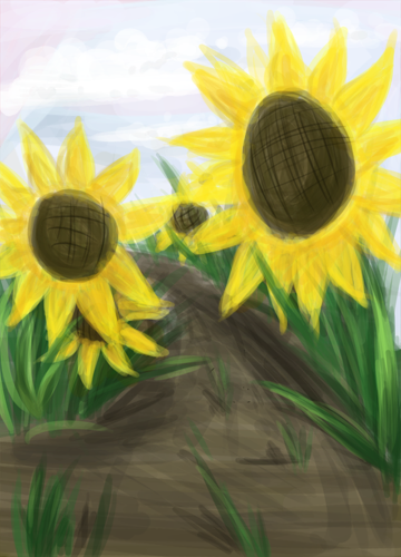 sunflowers speedpaint