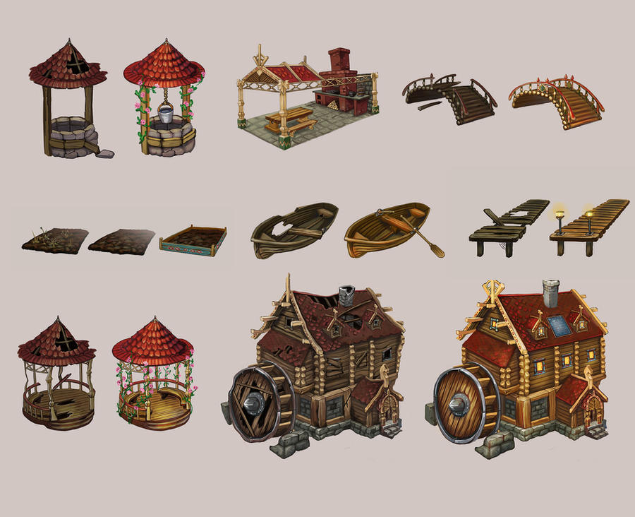 Fantasy buildings by ElizavetaS on DeviantArt