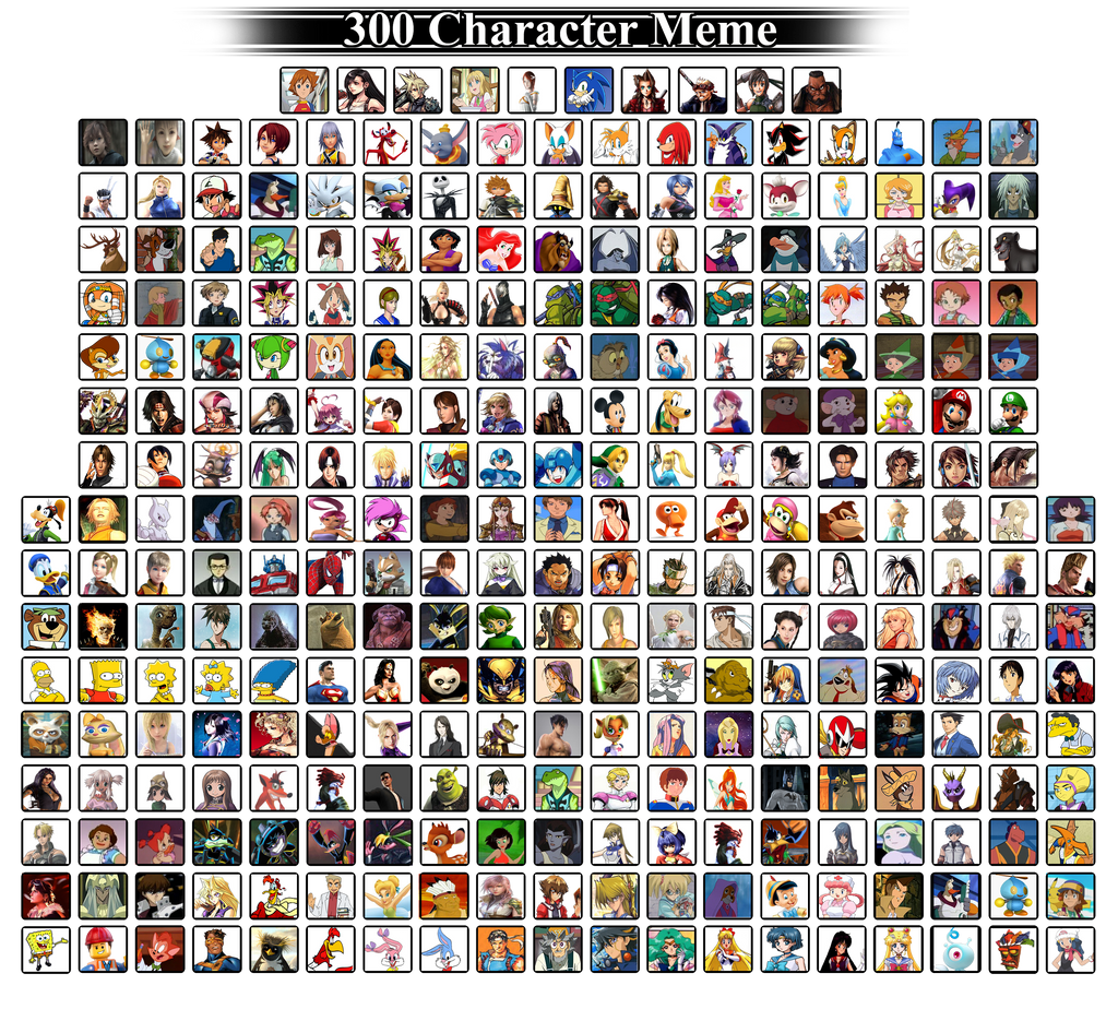 300 Character Meme Template by heroicsonnyjim on DeviantArt 300 Character Meme Template by heroicsonnyjim on DeviantArt