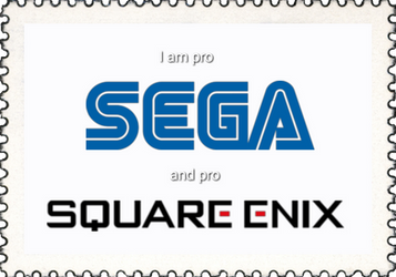 Pro SEGA and square enix stamp