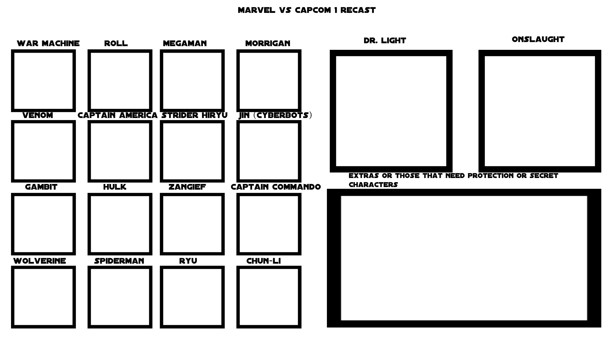 marvel vs capcom 1 recast by Optimuspride1234 on DeviantArt
