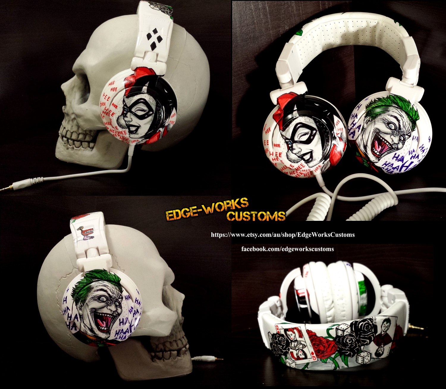 Joker and Harley Mad Love Headphones