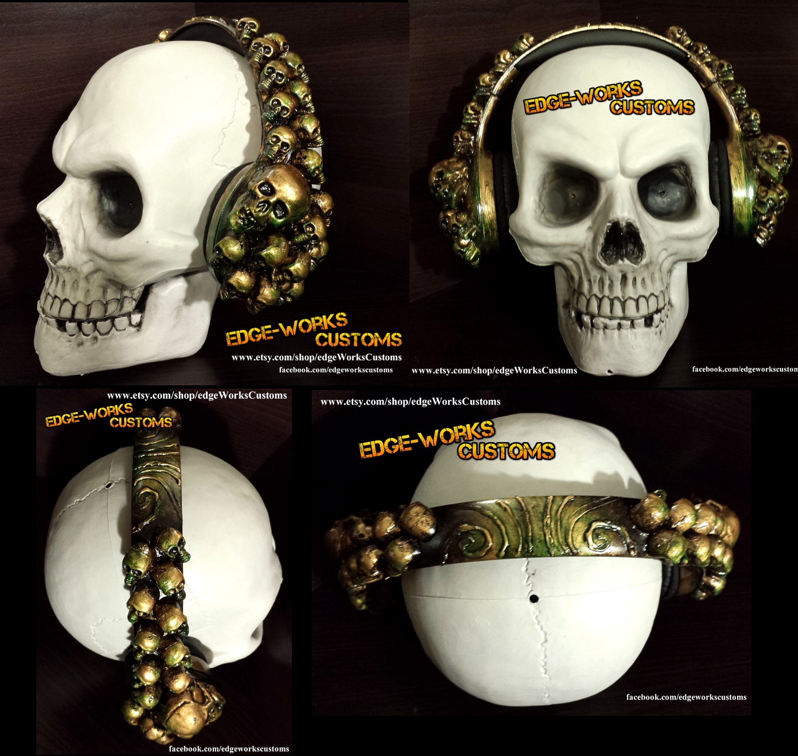 Aztec Gold Skullphones - Headphones