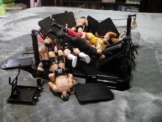 Piled Up Wrestlers