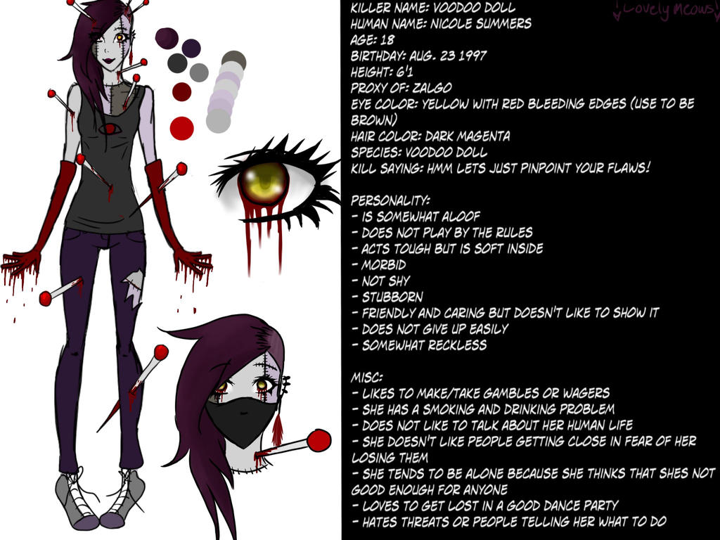 Voodoo Doll Ref sheet ( I Do not own anymore)