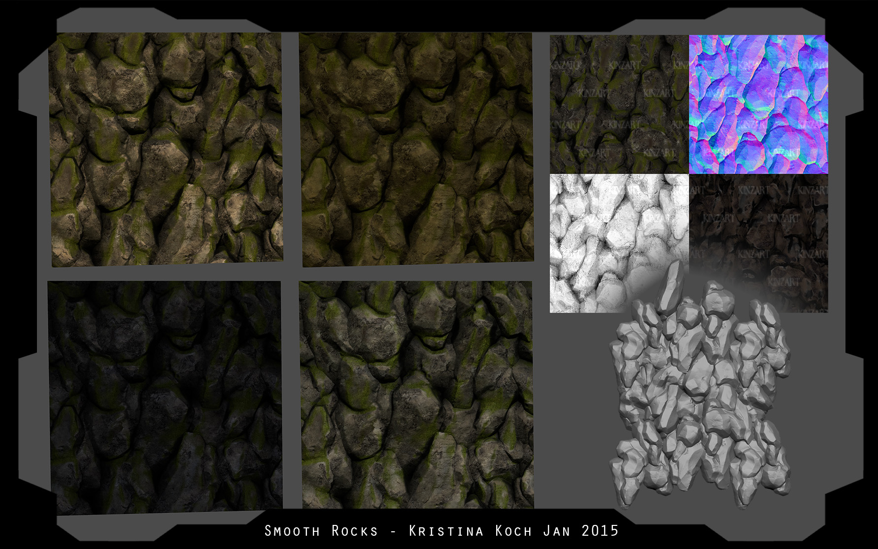 Smooth Rocks Render