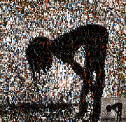 Silhouetted Woman Photomosaic