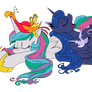 Celestia and Luna sleeping