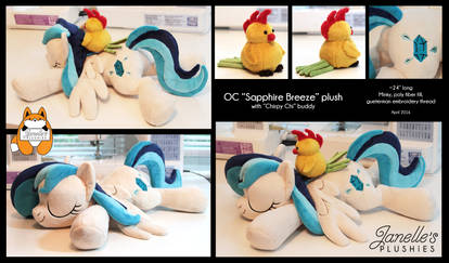 OC Sapphire Breeze sleeping pony with Chirpy Chi