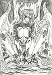 Succubus commission B and W version