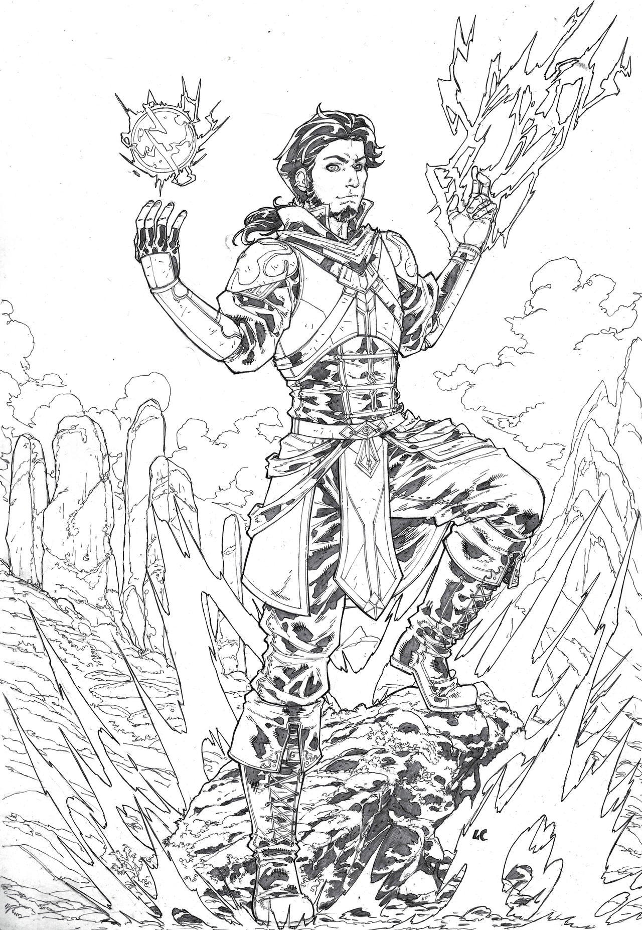 All Element Wizard Elemental wizard commission by LCFreitas on DeviantArt