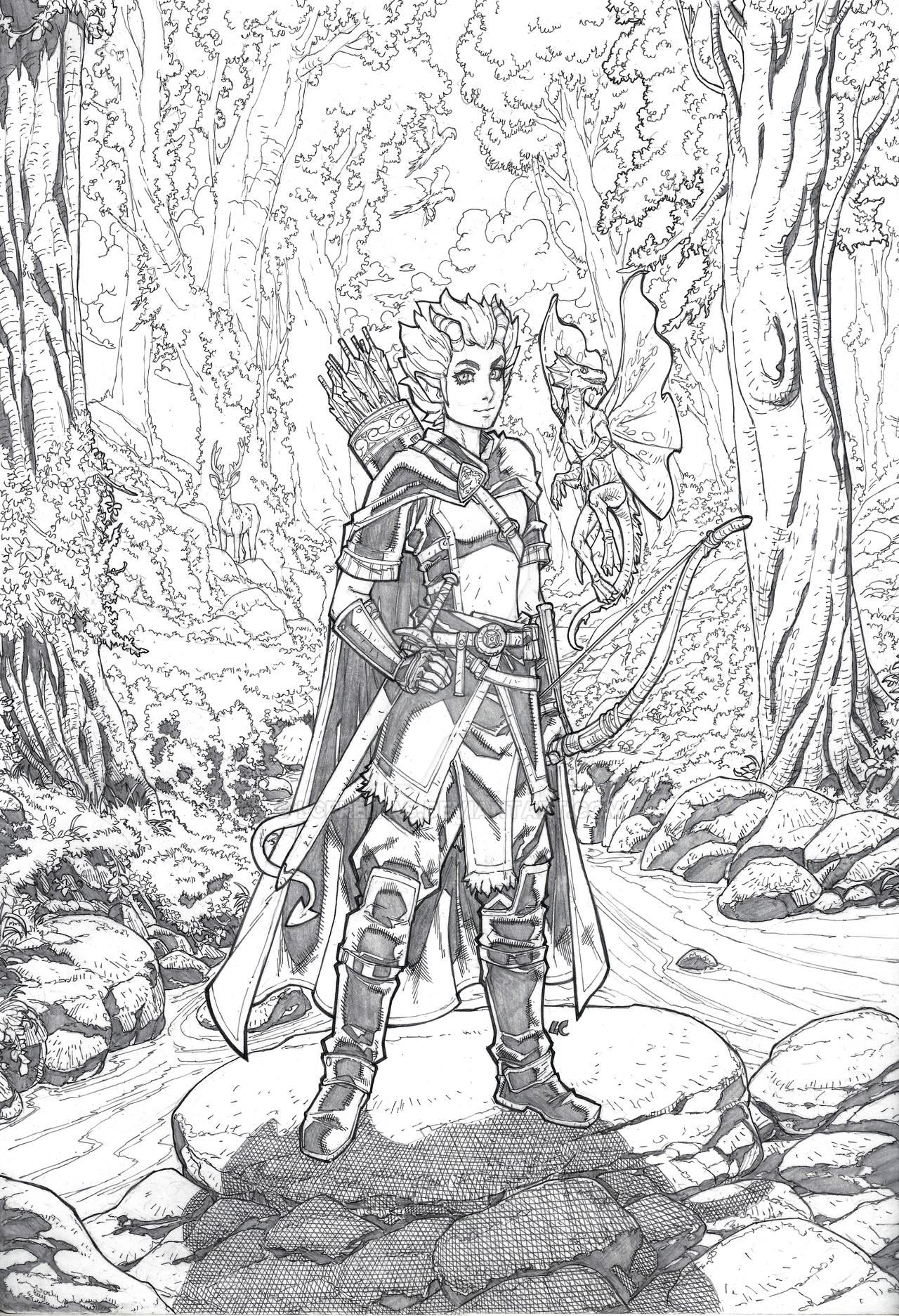 Commission Bootless Rangers Tiefling ranger commission by LCFreitas on DeviantArt