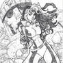 Rogue X-men Traditional Art pin-up