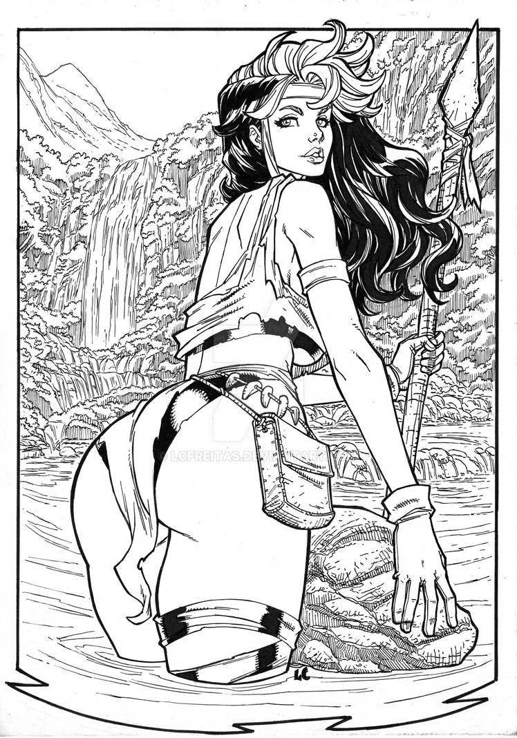 Rogue Ink Drawing Savage Rogue Traditional Art ink by LCFreitas on DeviantArt