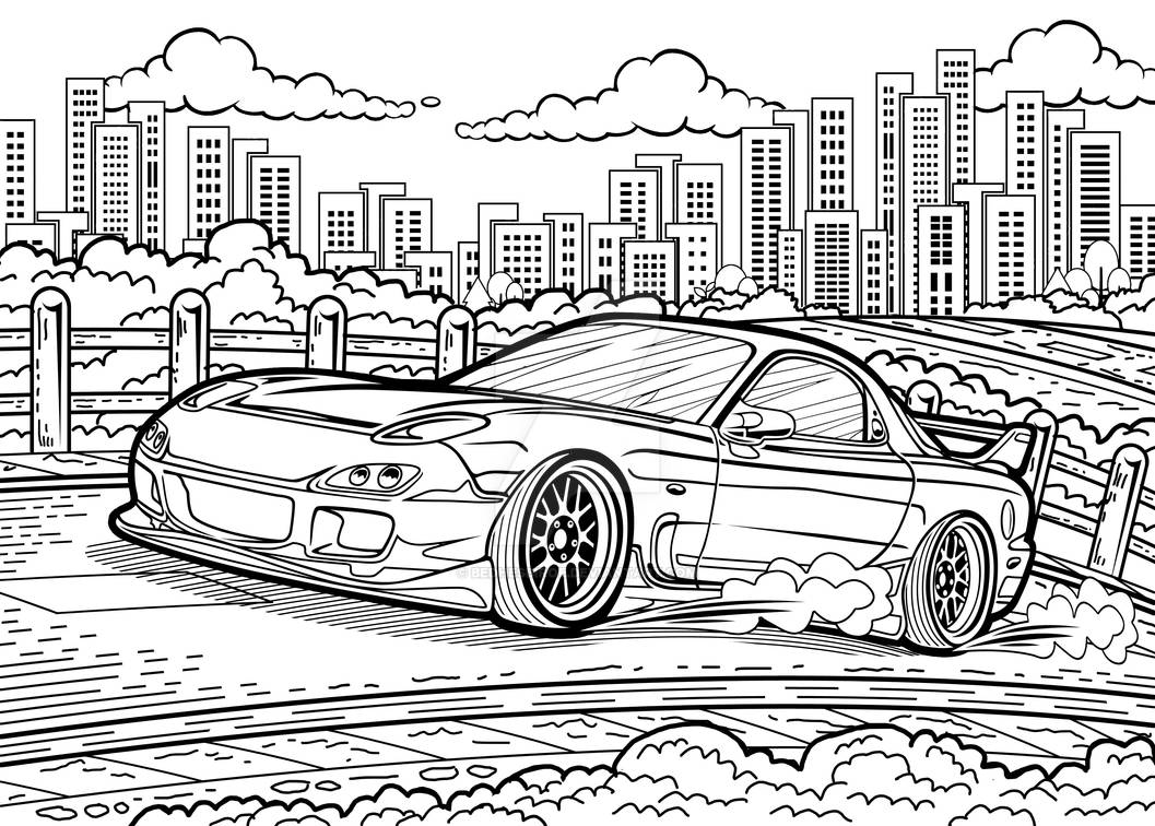 COLORING BOOK = Mazda RX7 OKE by bedhesbiroe on DeviantArt