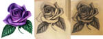 Roses Tattoo Practice by Sass-Haunted