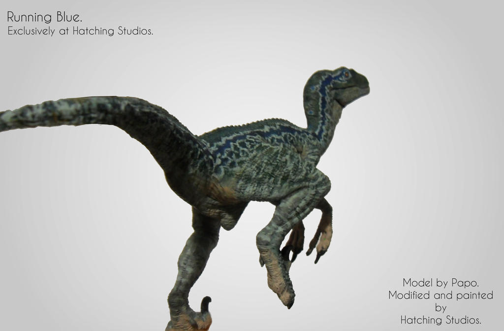 OOAK Running Papo Raptor Blue from Jurassic World by HatchingStudios on ...