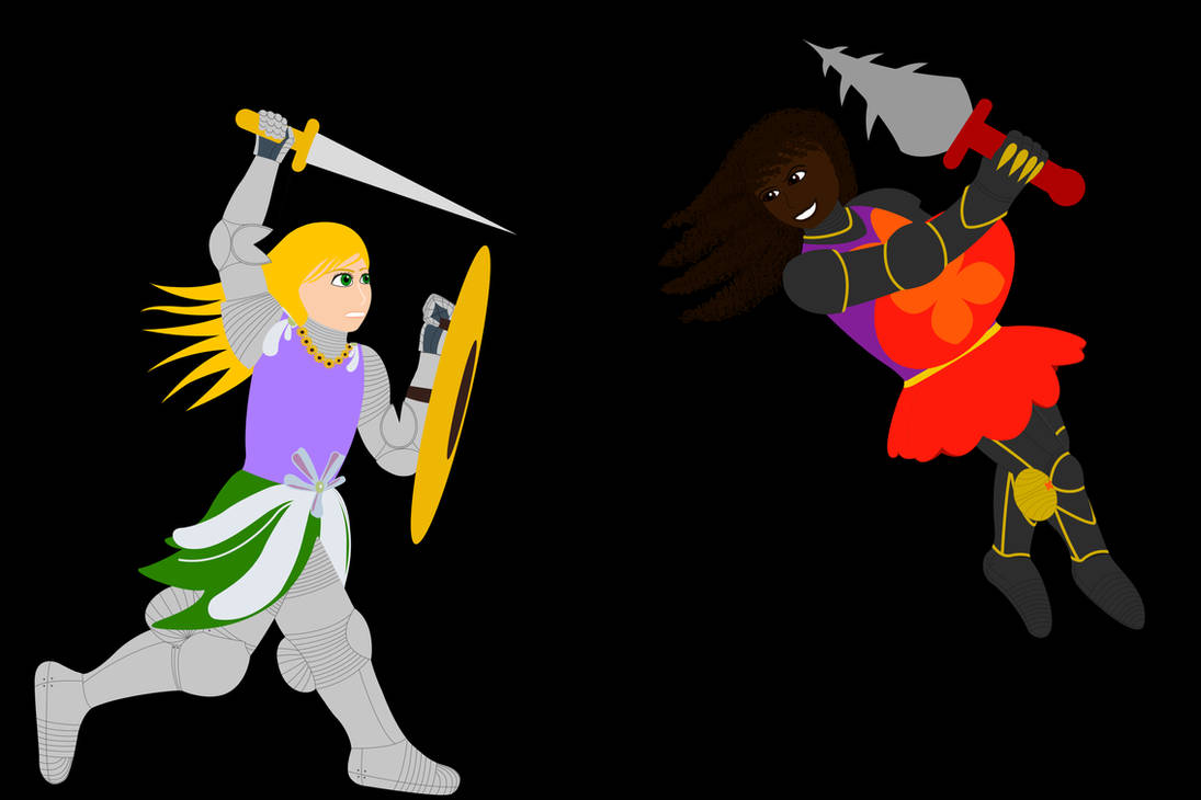 WIP: Flowery Princess Swordswomen by StephOBrien