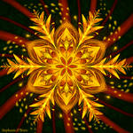 Symmetric Pattern: Forest Fire Flake by StephOBrien