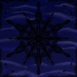 Symmetric Pattern: Gothic Snowflake Silhouette by StephOBrien