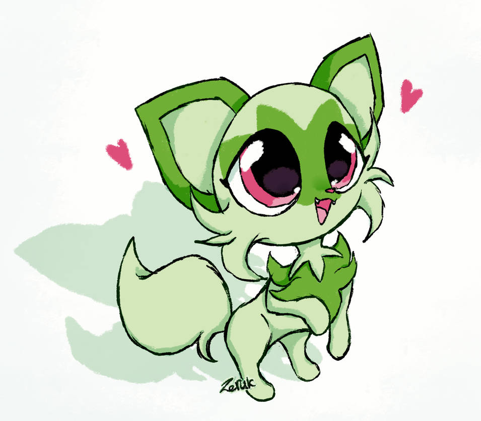 Sprigatito ~ pokemon ! by Zerukyy on DeviantArt