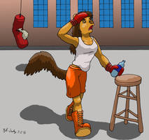 Squirrel Boxer Girl