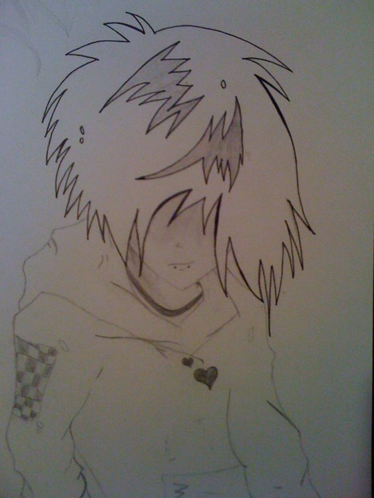 Emo Anime Boy Drawing - Karada Wallpaper