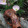 Primitive Painted Badger Skull FOR SALE