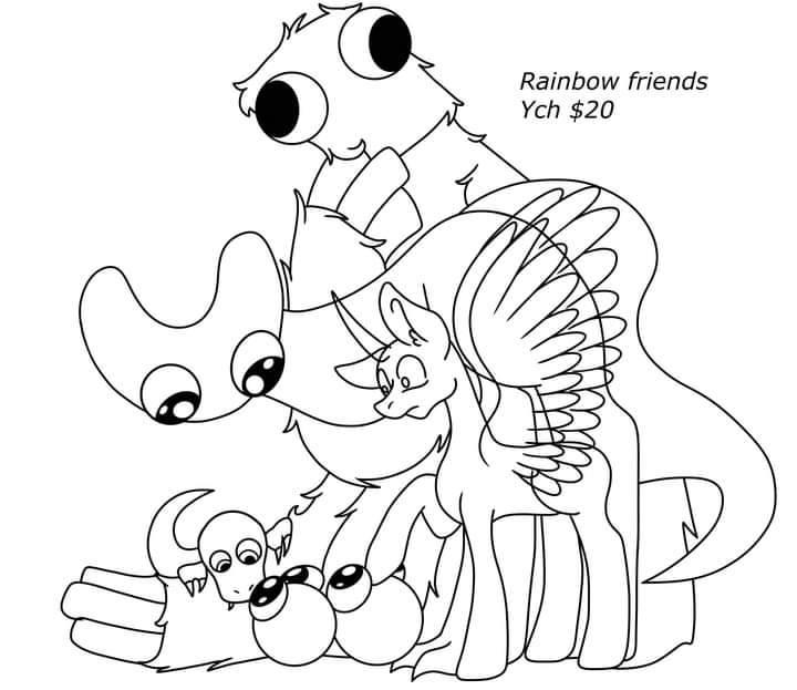 Rainbow Friends Coloring Pages (2) by coloringpageswk on DeviantArt