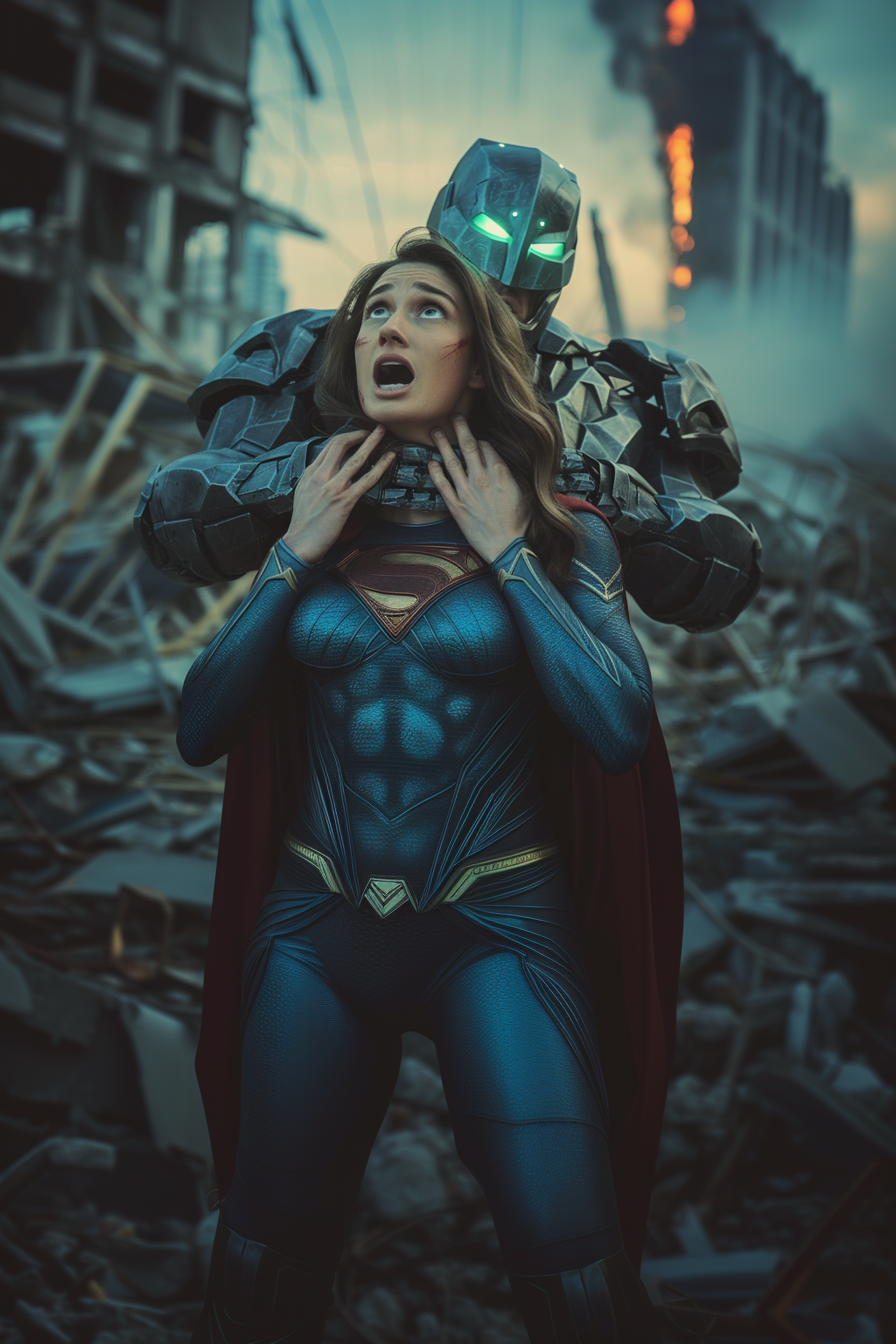 Supergirl getting strangled by shockedheroines on DeviantArt