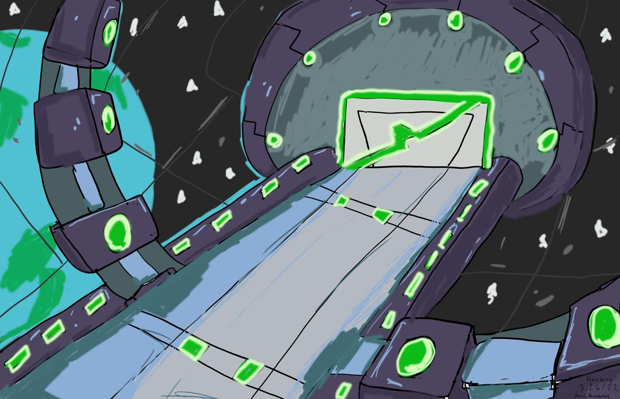 Cloud-9 Hallway Concept Art