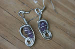 amethyst earrings by LilithsSmile