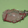 Rose Quartz Pink and Silver Wire