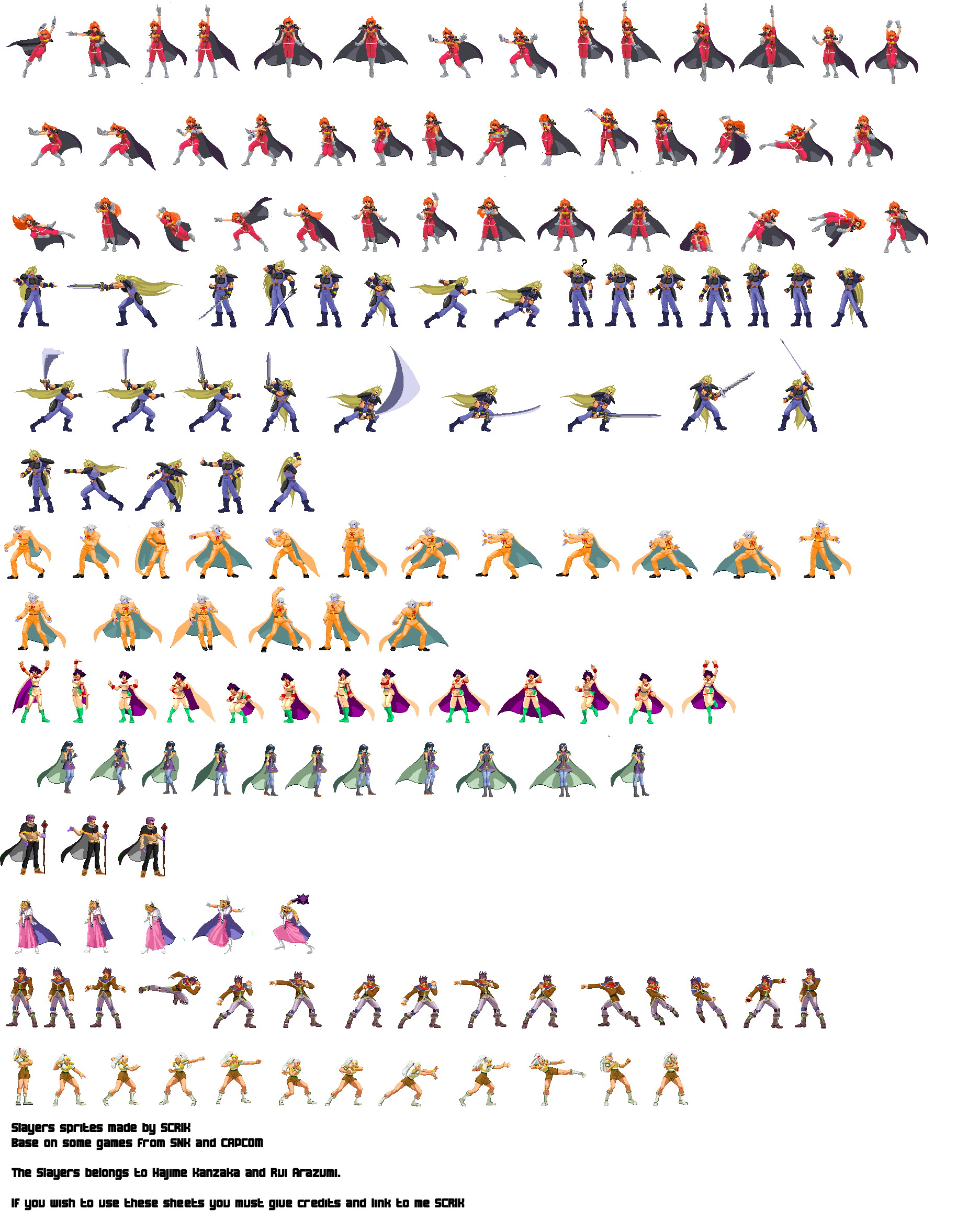 Slayers Sprites