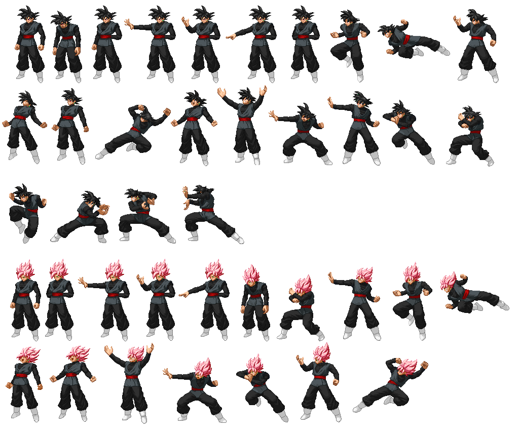 Black Goku Sprites by scrik on DeviantArt
