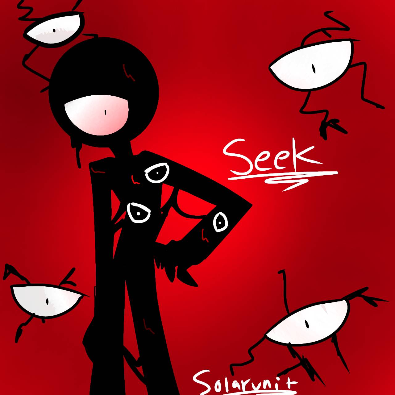 How to draw Seek Eye from Doors ROBLOX 