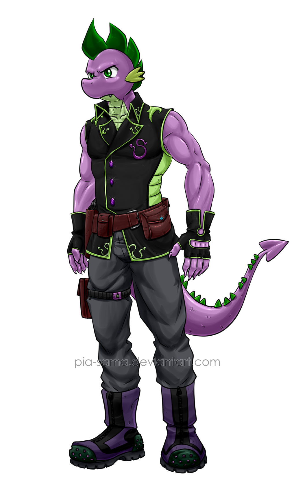 Spike the Dragon - Rogue Diamond Outfit