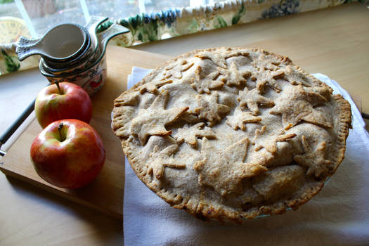 the apple pie is done
