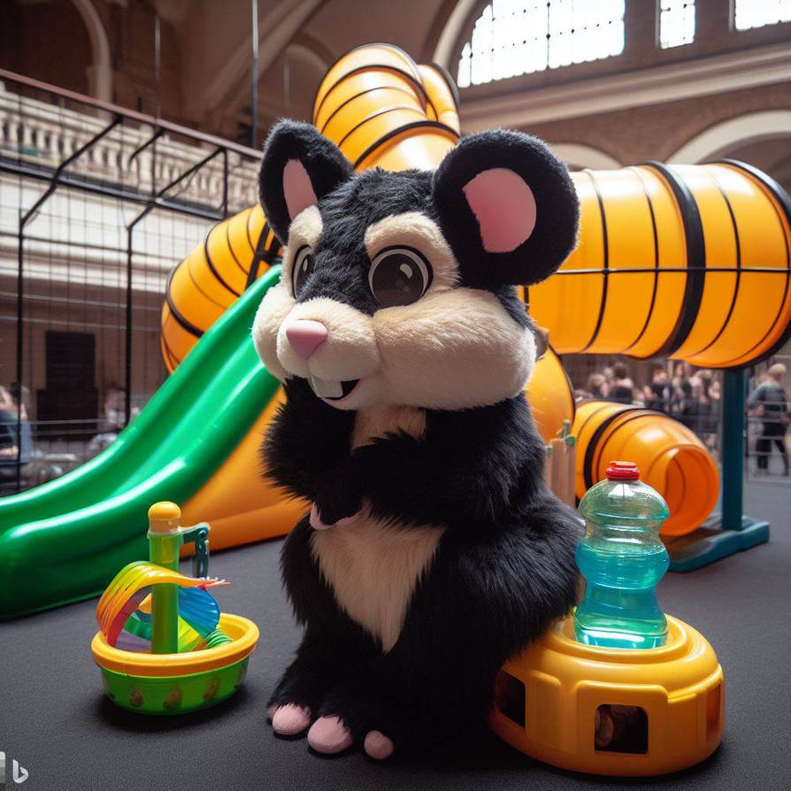 A closer look at Furry Tube Hamster Cage