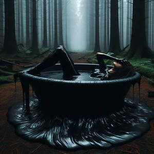 Liquid Latex Rubber Bath in the Woods 5