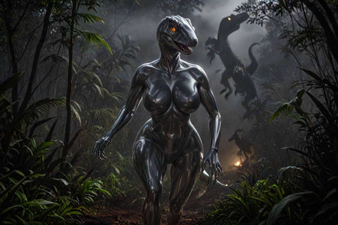 Painted Raptor Gril Silver Raptor Girl 3 by alleycatadd on DeviantArt