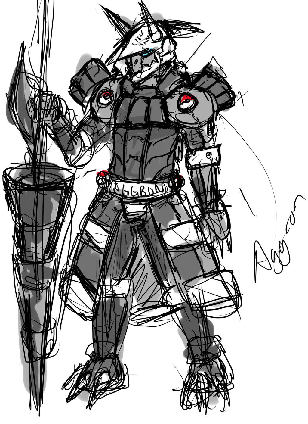 Aggrogoth Drawing Style Aggron armor by Exodam on DeviantArt