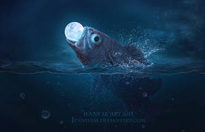 Fish eats Moon by JennyLe88 Fish eats Moon by JennyLe88
