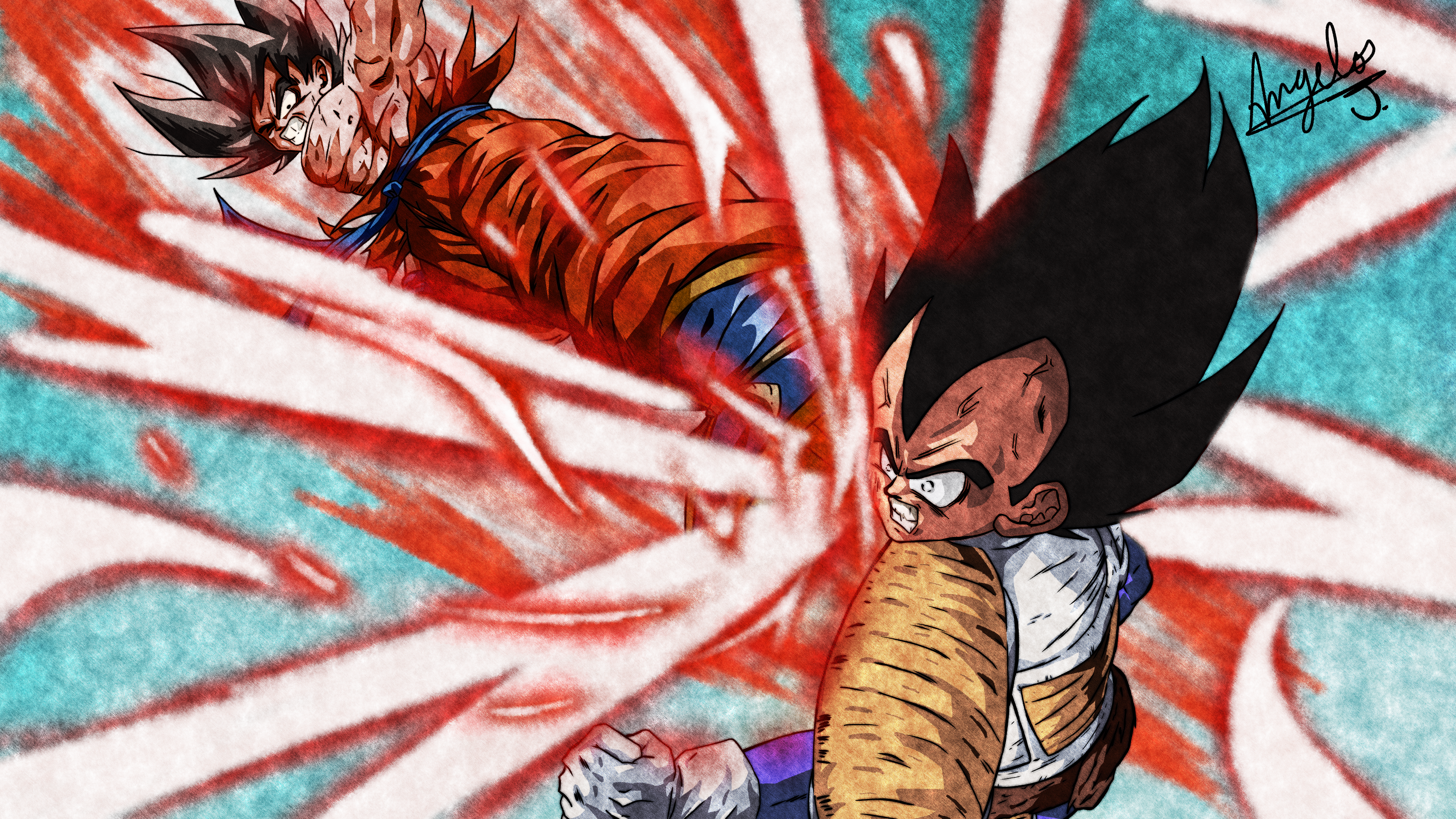 Goku vs Vegeta by TheOneNimbus on DeviantArt