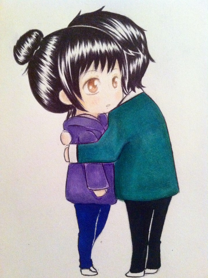 Chibi Hug by Itzel-19 on DeviantArt