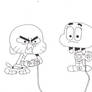 Gumball and Darwin Lineart