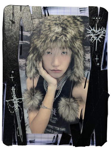 great photocard ; it really deserved my cool sword sticker