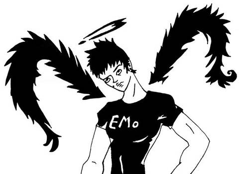 EMO Angel Black